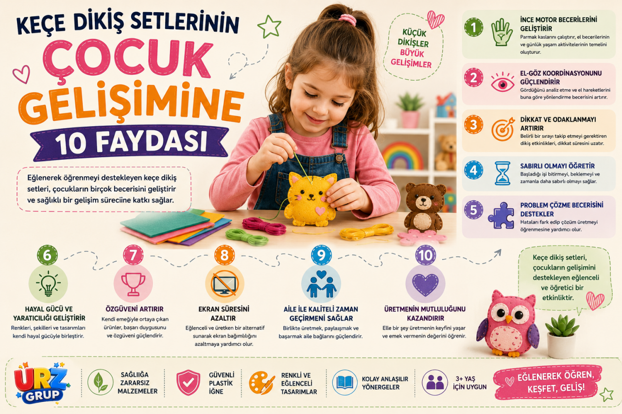 Keçe Dikiş Setlerinin Çocuk Gelişimine 10 Bilimsel ve Eğitici Faydası