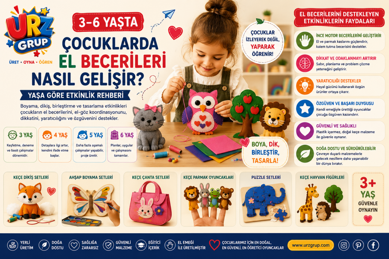 3-6 Yaşta Çocuklarda El Becerileri Nasıl Gelişir? Yaşa Göre Etkinlik Rehberi