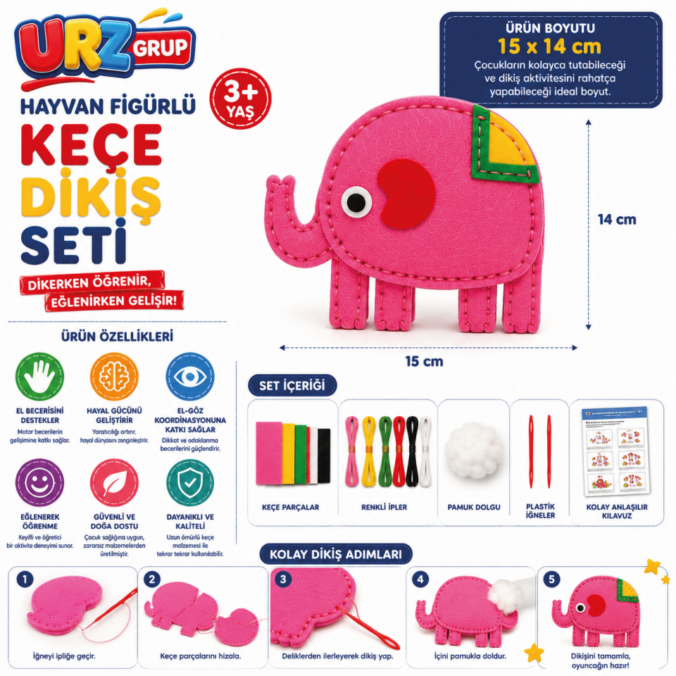 Kendin Yap Keçe Dikiş ve El Sanatları Seti